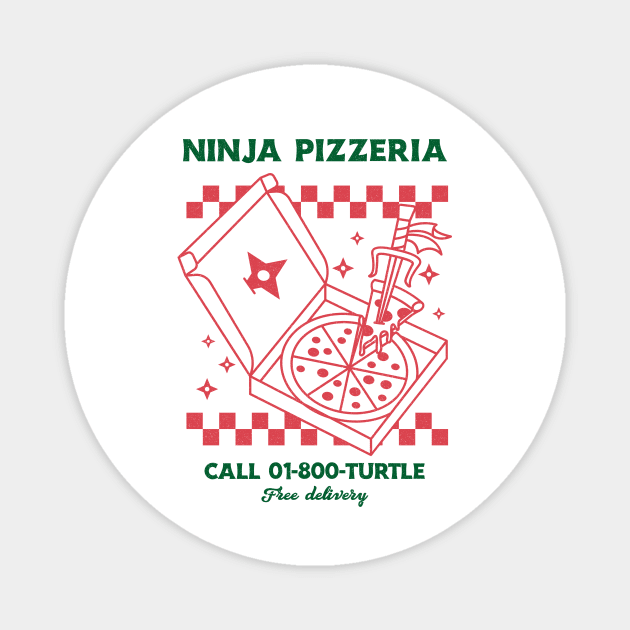 Ninja Pizza Delivery Cowabunga! Magnet by Tip Top Tee's